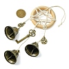 Iron Witch Bells for Door Knob Protection HJEW-JM02190-3