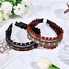 2Pcs 2 Colors Floral Hair Bands Embellishments for Women OHAR-CY0001-19A-4