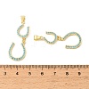 Brass Micro Pave Sky Blue Cubic Zirconia Pendants CU-CBA9CBD-12G-3