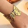 304 Stainless Steel Cuff Bangles for Women BJEW-D363-05B-G-1