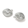 Brass Micro Pave Cubic Zirconia Grooved Pendants KK-A280-04B-P-2