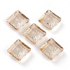 Embossed Glass Rhinestone Pendants GLAA-J101-03A-001GS-1