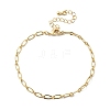 Brass Link Cable Chain Bracelet for Women BJEW-A065-02G-4