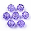 Transparent Crackle Acrylic Round Beads Strands CCG-R002-12mm-06-2