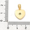 Brass Micro Pave Cubic Zirconia Pendents KK-M303-01G-05-3