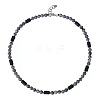 6MM Round Natural Map Stone and Column Natural Lava Rock Beaded Necklaces for Women Men LV4865-3-1