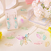 175G 5 Colors Baking Paint Transparent Glass Pendants DGLA-TA0001-40-8