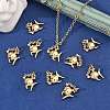 SHEGRACE Brass Colorful Cubic Zirconia Charms XGRQ3P648-591G-5