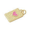 Brass Enamel Pendants KK-C110-37G-01-2