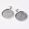 Tibetan Style Alloy Pendant Cabochon Settings LS-PALLOY-K109-37AS-NR-1