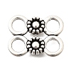 Tibetan Style Alloy Links Connector Charms FIND-D042-07B-AS-1
