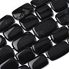 Natural Black Stone Beads Strands G-L650-C01-01-2