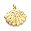Brass Micro Pave Cubic Zirconia Pendants X-KK-S508-38G-1