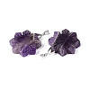 Natural Amethyst Pendants G-T144-12D-2