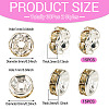 30Pcs 2 Colors Brass Rhinestone Spacer Beads RB-TA0001-29C-2