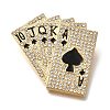 Poker Card Enamel Pins JEWB-Q009-10G-1