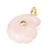 Natural Rose Quartz Carved Pendants X-G-C282-01K-2