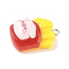 Cute Pig Theme Opaque Resin Pendants RESI-V005-007C-2