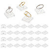 Square Transparent Acrylic Single Ring Display Stands LS-RDIS-WH0016-01A-1