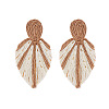 Raffia Stud Dangle Earrings WG204BE-01-1