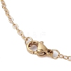 ABS Plastic Imitation Pearl with Brass Pendant Necklaces NJEW-JN04904-5