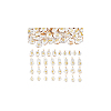 16 Sets 8 Styles ABS Plastic Imitation Pearl Pendants PALLOY-GA0004-13-7