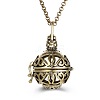 Angel Wing Alloy Aromatherapy Bead Cage Pendant Oil Necklace Heart Hollow Necklaces XV8359-9-1