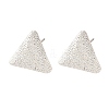 Brass Textured Stud Earrings EJEW-A143-02D-S-4