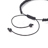 2Pcs 2 Color Acrylic Yin Yang Braided Bead Bracelets Set BJEW-JB09406-4