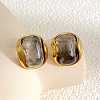 304 Stainless Steel Resin Stud Earrings WG617A0-01-1
