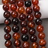 Dyed Natural Agate Round Beads Strands G-E321B-10mm-02-4