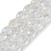 Transparent Electroplate Glass Beads Strands EGLA-N013-T6mm-B-M-2