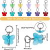96Pcs 12 Colors Faceted Transparent Glass Charms GLAA-FH0001-50-2