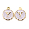 Golden Plated Alloy Charms LS-X-ENAM-S118-01Y-1