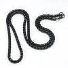 Trendy Men's 201 Stainless Steel Box Chain Necklaces NJEW-L043B-46B-1