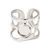 304 Stainless Steel Cuff Ring Components SA-CBA76C4-02P-01-2