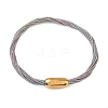 304 Stainless Steel with Polyester Metallic Cord Bracelets for Women BJEW-Z145-01G-28-4