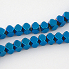 Non-magnetic Synthetic Hematite Beads Strands G-Q875-4x4mm-6-2