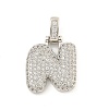 Brass Micro Pave Clear Cubic Zirconia Pendants KK-B099-01P-N-1