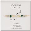 Natural stone constellation bracelet with 12 zodiac signs X-NR2952-12-1