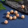 Natural Unfinished Wood Beads WOOD-Q027-8mm-01-LF-4