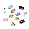 Fish Spray Painted Alloy Enamel Beads FIND-C075-04-1