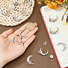 12Pcs Moon Alloy Lapel Pin Backs for Backpack Clothes JEWB-FH0002-79P-3
