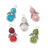 Alloy with Glass Seed Beads Pendants PALLOY-MZ00276-1