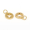 Brass Micro Pave Cubic Zirconia Charms ZIRC-L096-04G-2