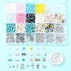DIY Summer Glass & Synthetic Magnesite & Shell Bangle Making Kits DIY-FS0007-91-6