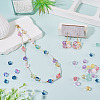 120Pcs 8 Colors Transparent Glass Beads GLAA-TA0004-25-7