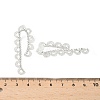 Brass Rhinestones Stud Earrings AJEW-D307-01P-3