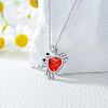 Summer Beach Alloy Rhinestone Crab Pendant Necklaces for Women WG730EC-01-2