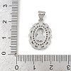 Brass Micro Pave Cubic Zirconia Pendants KK-P323-11C-P01-3